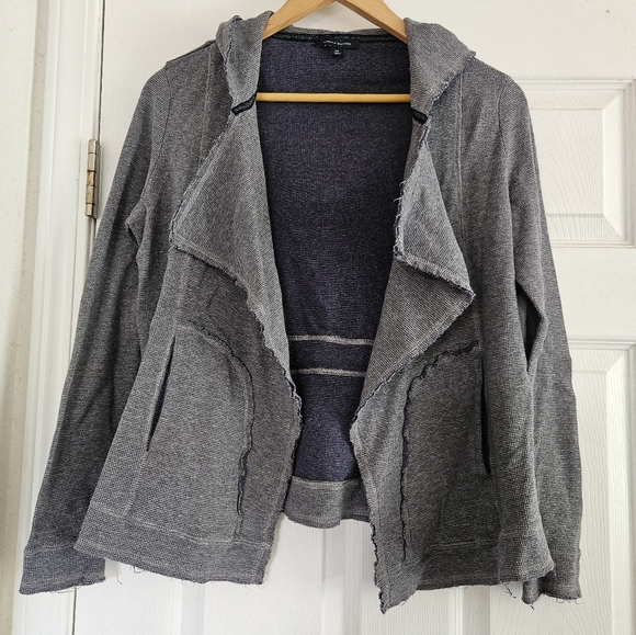 Tommy Hilfiger Sweaters - Tommy Hilfiger Women's Grey Hooded Cotton Blend Cardigan Size Small
